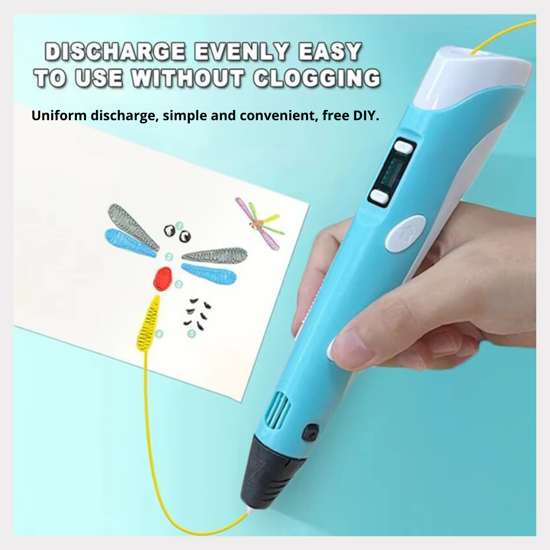 3D Printing Pen DIY Three-dimensional Painting Children Toys Fun Camouflage with Power Adapter PLA Filament New Style Gift
