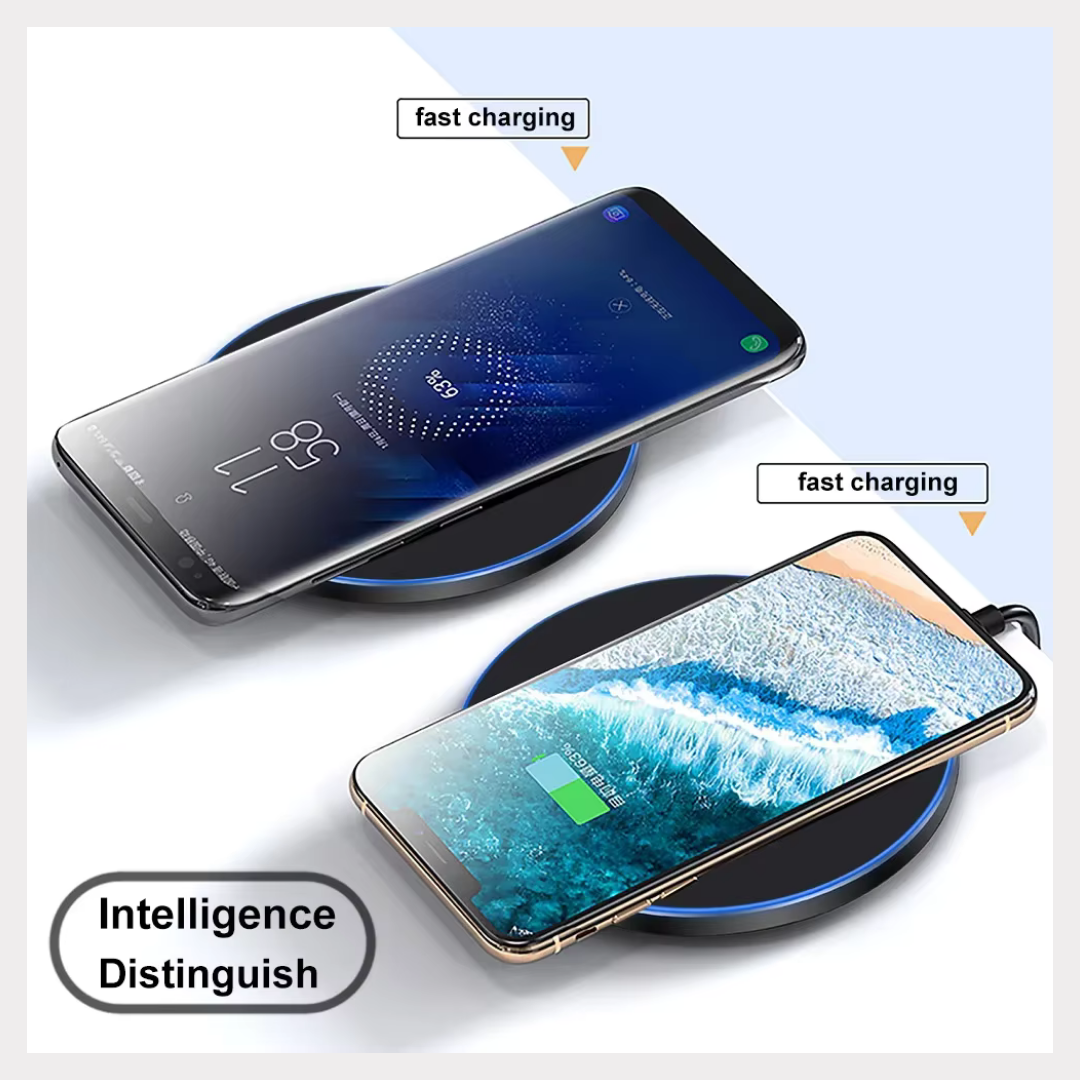Fast Wireless Charger 15W – Slim Type-C Pad for iPhone & Samsung | Quick Charge QC 3.0