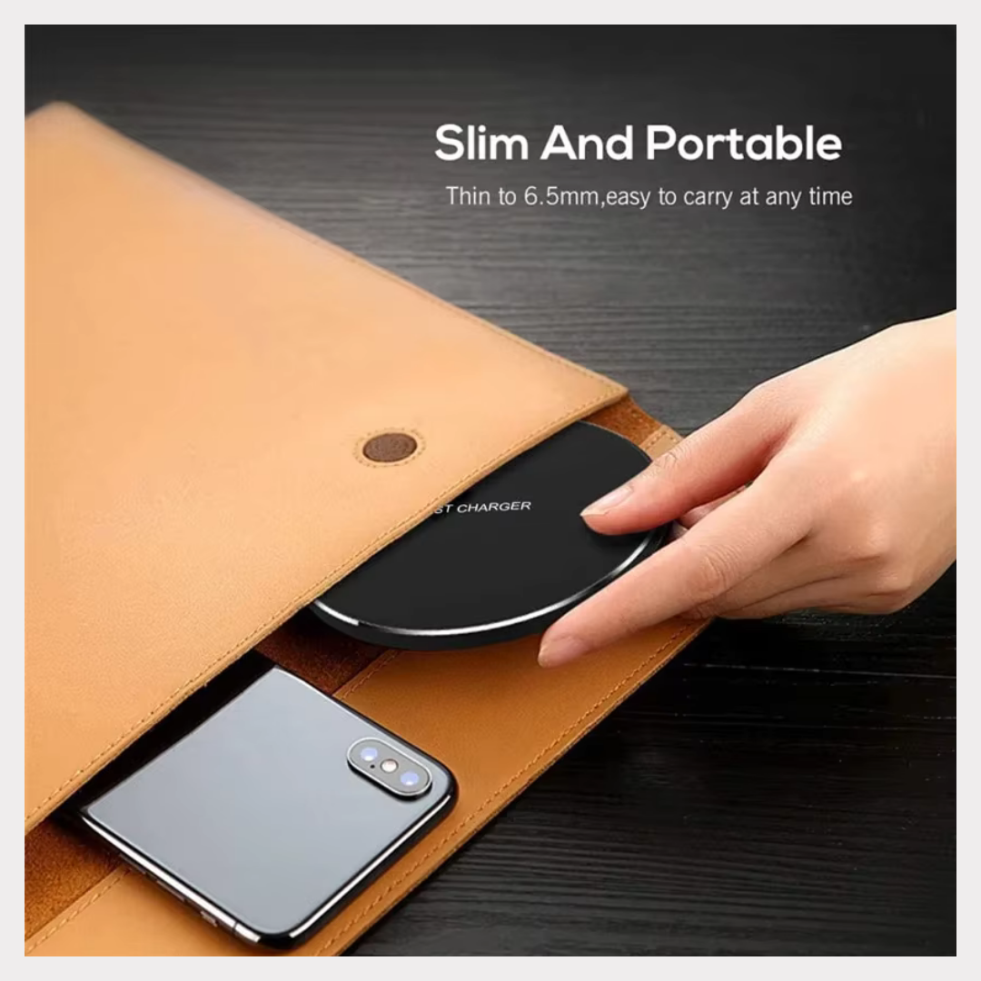 Fast Wireless Charger 15W – Slim Type-C Pad for iPhone & Samsung | Quick Charge QC 3.0