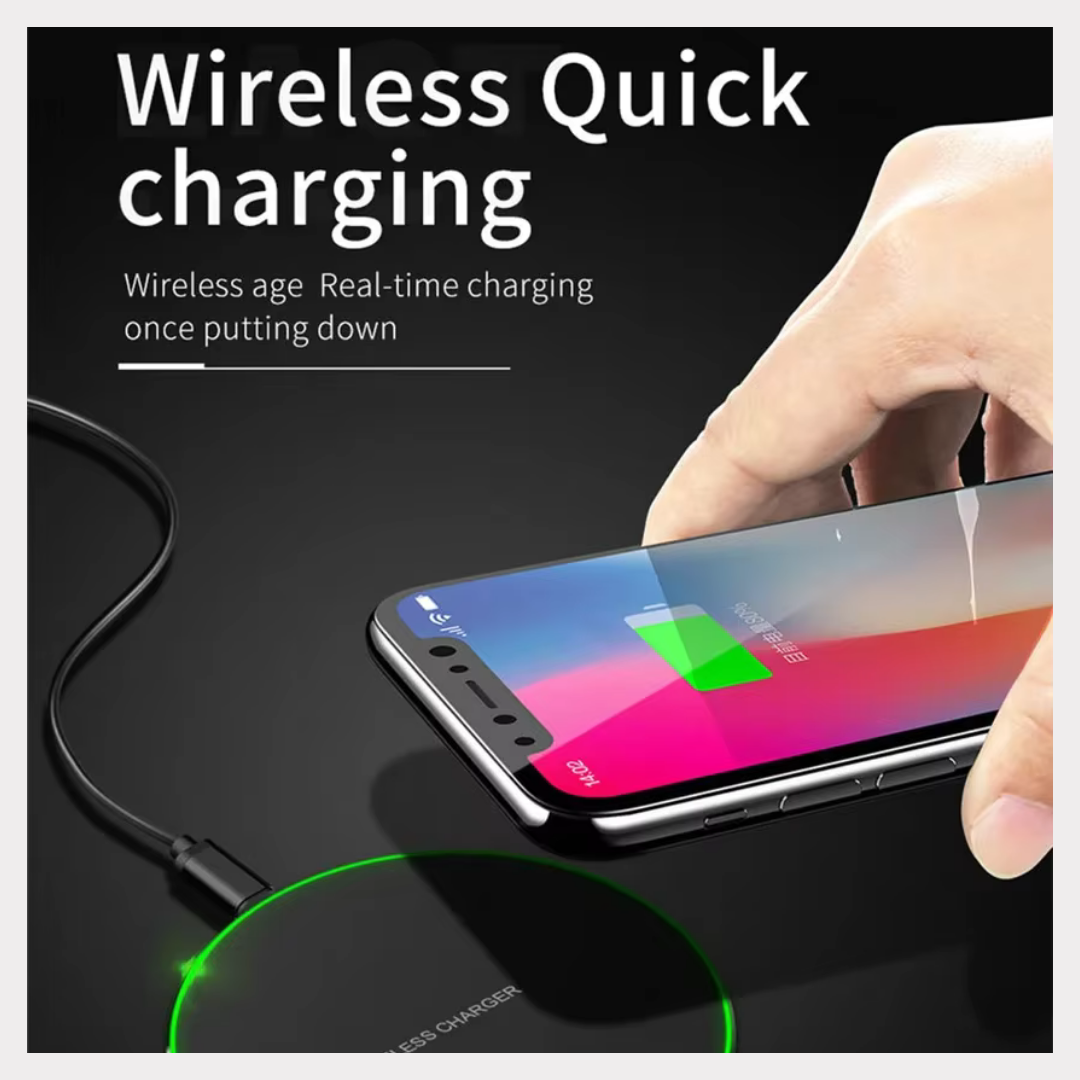 Fast Wireless Charger 15W – Slim Type-C Pad for iPhone & Samsung | Quick Charge QC 3.0