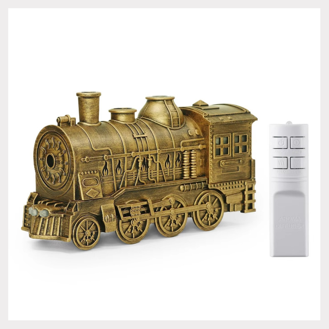 Mini Train Aromatherapy Diffuser - Ultrasonic Cool Mist Humidifier with LED