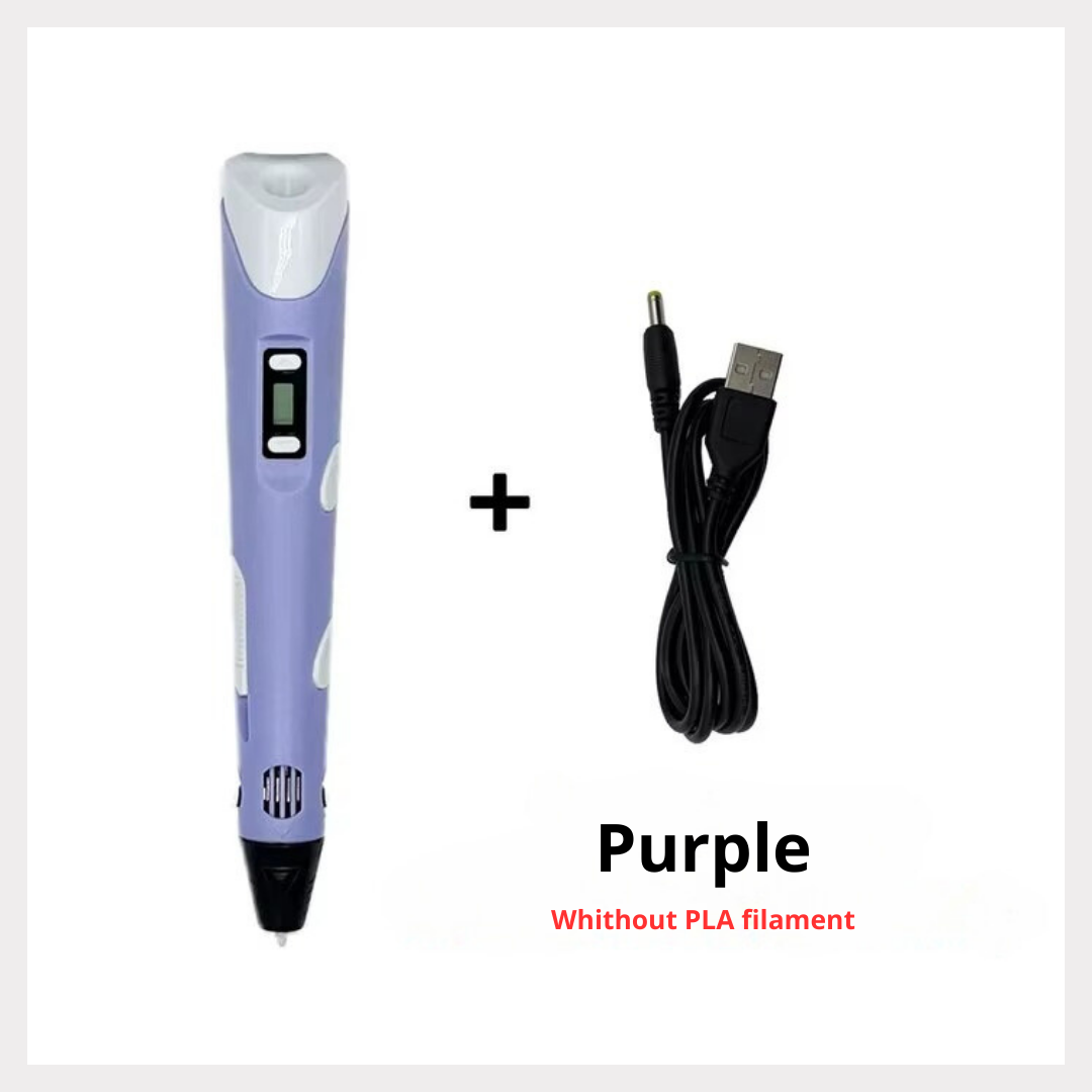 3D Printing Pen DIY Three-dimensional Painting Children Toys Fun Camouflage with Power Adapter PLA Filament New Style Gift