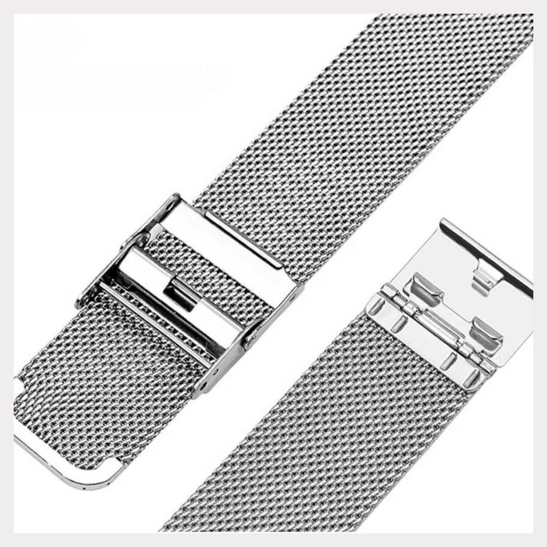 Universal Milanese Stainless Steel Watch Bands: Elegant 14mm-22mm Straps in Black, Rose, Gold, and Metal