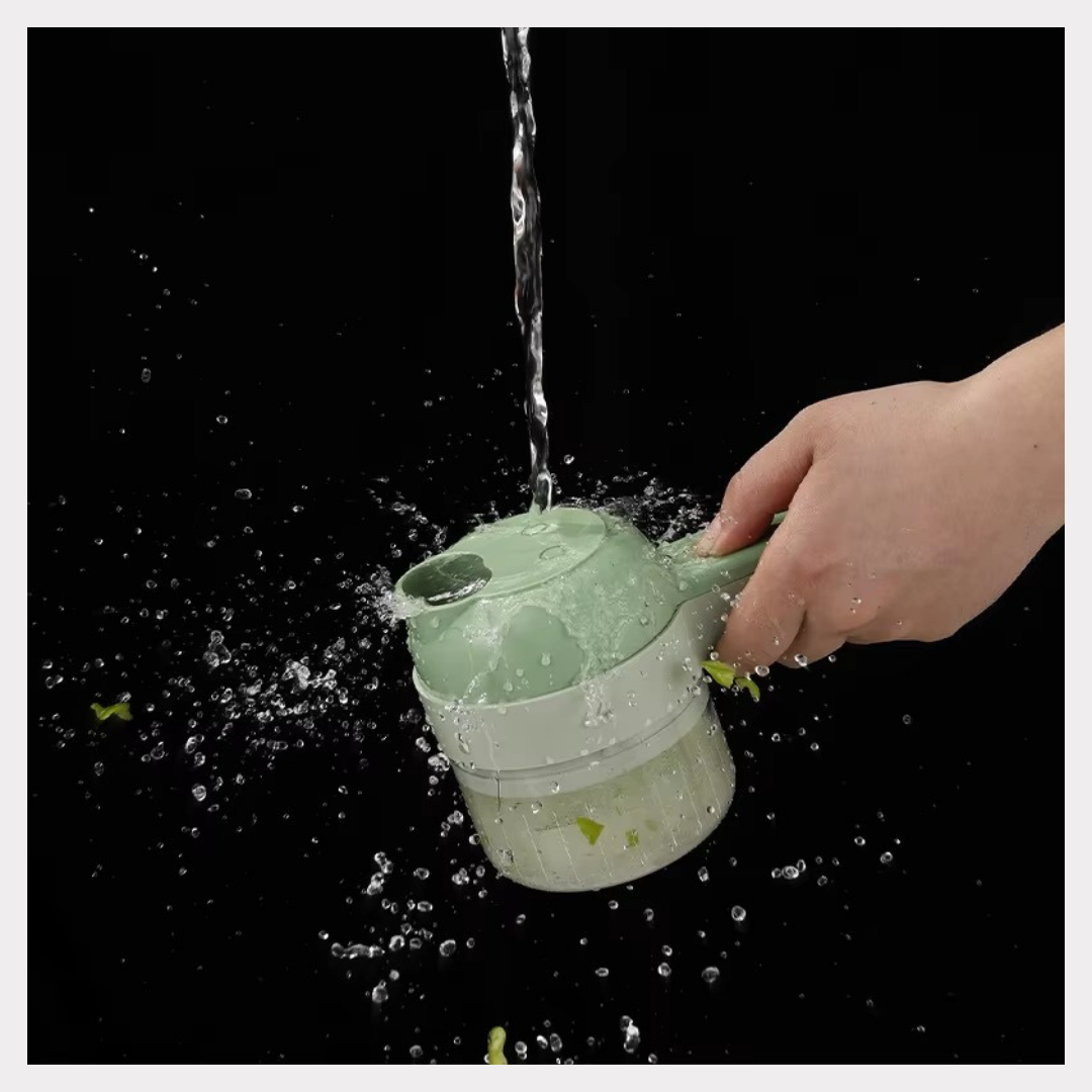 Electric Vegetable Cutter Set - Wireless Garlic Masher & Food Chopper, 4-in-1